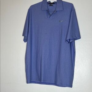 Nike tiger woods lavander Blue Polo Shirt Classic Design Sz XL